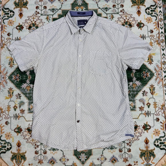 Cactus New York Men's Large Short Sleeve Button Down Shirt Floral Print - Picture 1 of 5